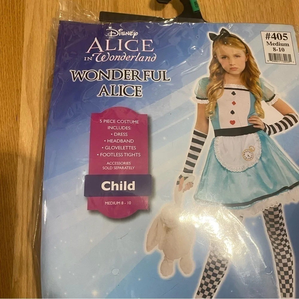 Disney Alice in Wonderland Wonderful Alice Costume NEW Medium Kids Halloween - Picture 3 of 5